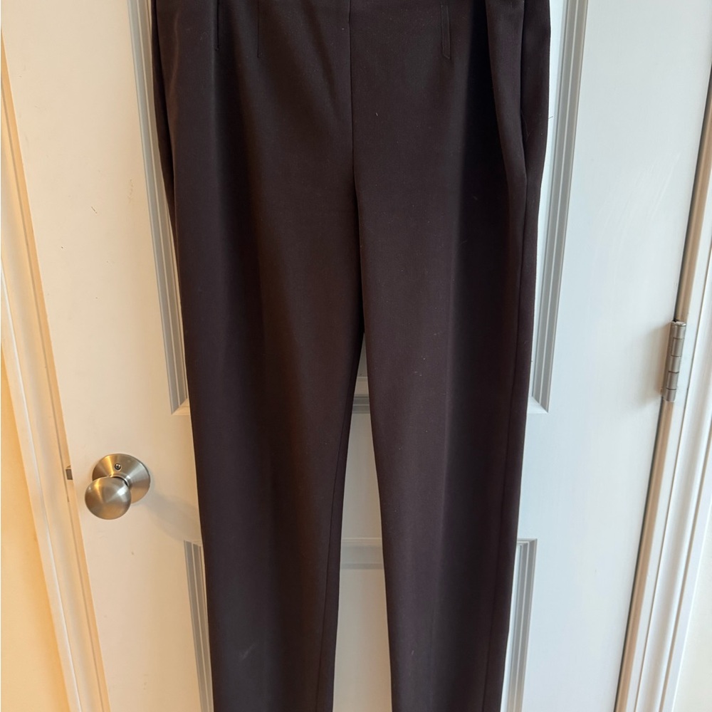 Talbots Dark Brown Straight-Leg Dress Trousers